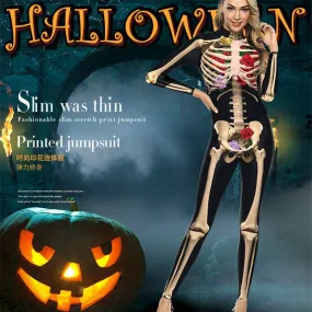 3D Human Skeleton Stage Performance Clothing Tight Elastic Jumpsuit