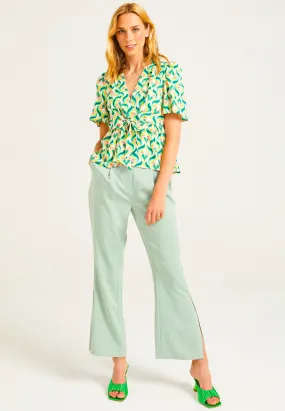 (5P. PACK) Tailored Trousers in Sage Green