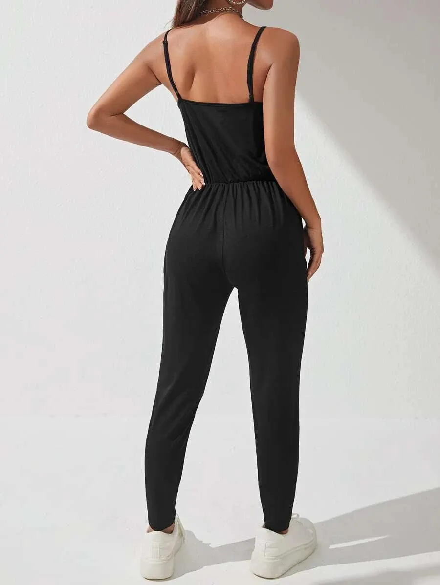 Adjustable Strap Cami Jumpsuit