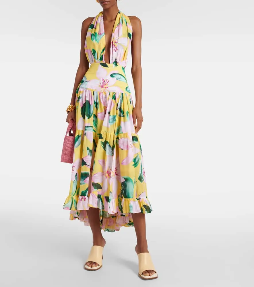 Alexandra Miro Marie Rose floral cotton midi dress