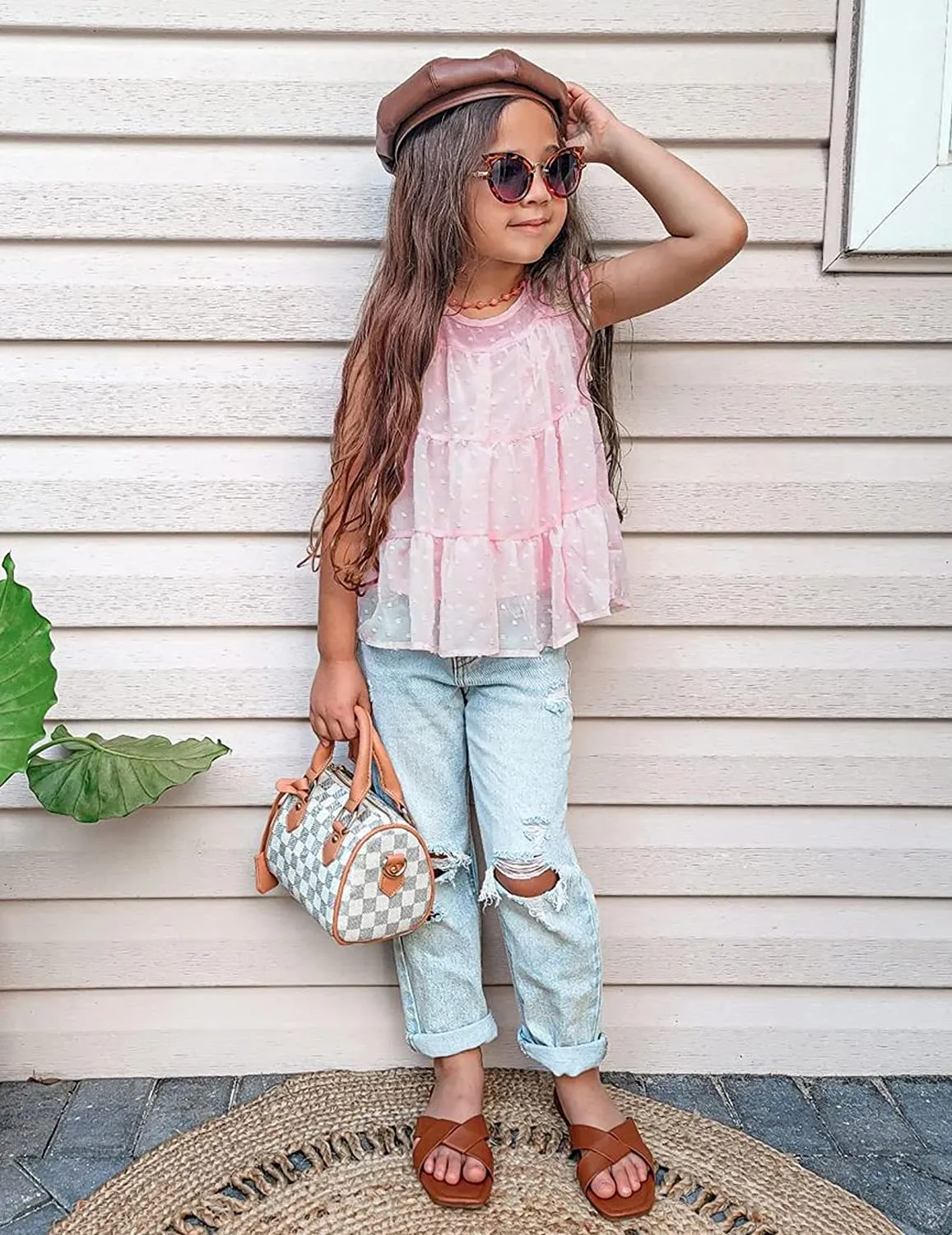 Arshiner Girls' Tunic Tops Summer Casual Blouses