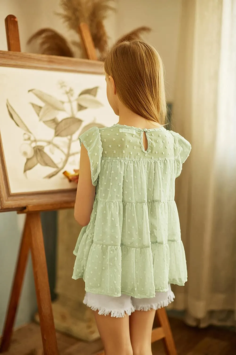 Arshiner Girls' Tunic Tops Summer Casual Blouses