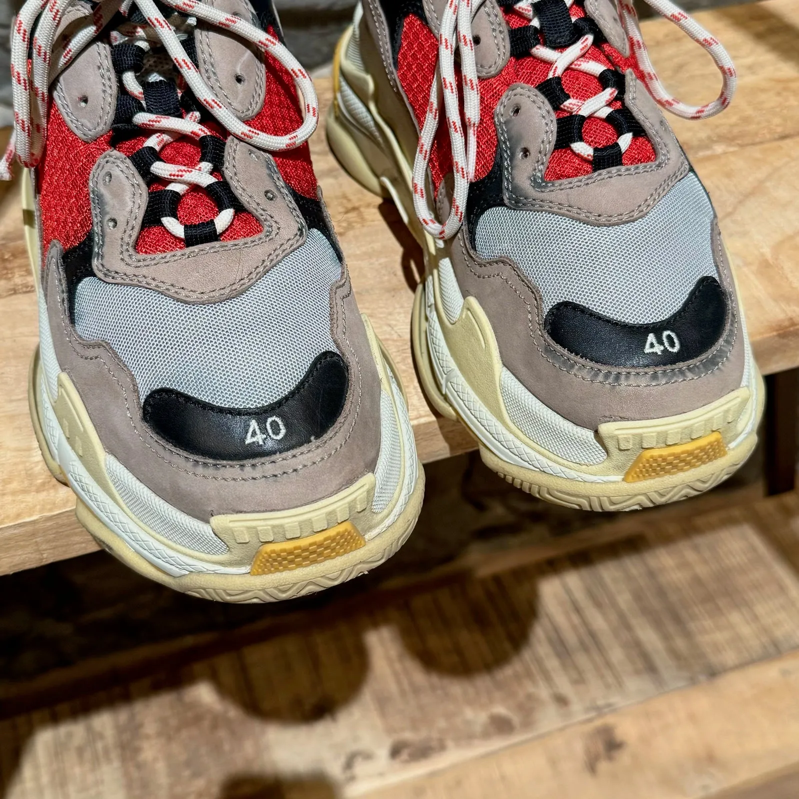 Balenciaga 2018 Colorblock Triple S Chunky Sneakers