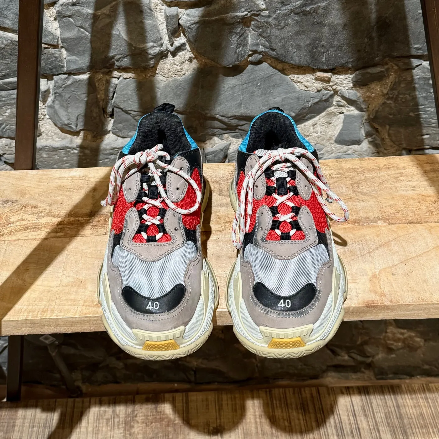 Balenciaga 2018 Colorblock Triple S Chunky Sneakers