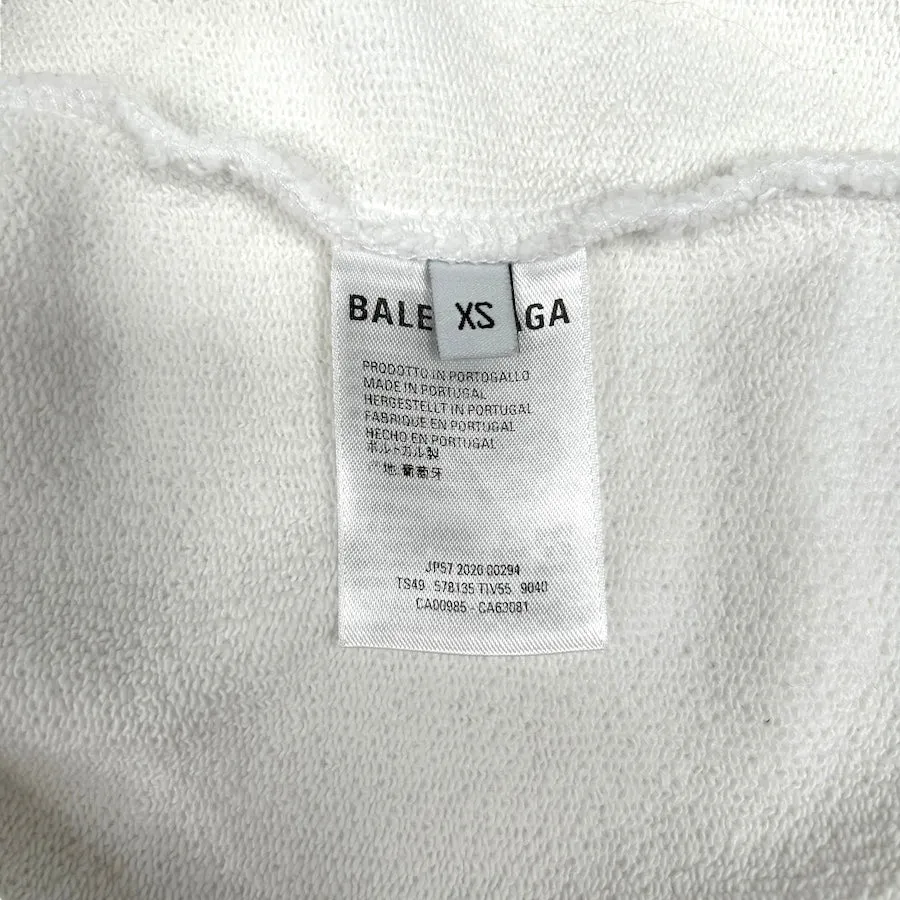 BALENCIAGA LOGO HOODIE - WHITE