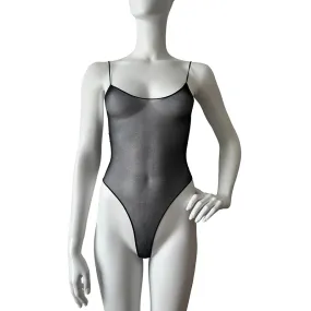 BARE Sheer Spaghetti Strap Bodysuit