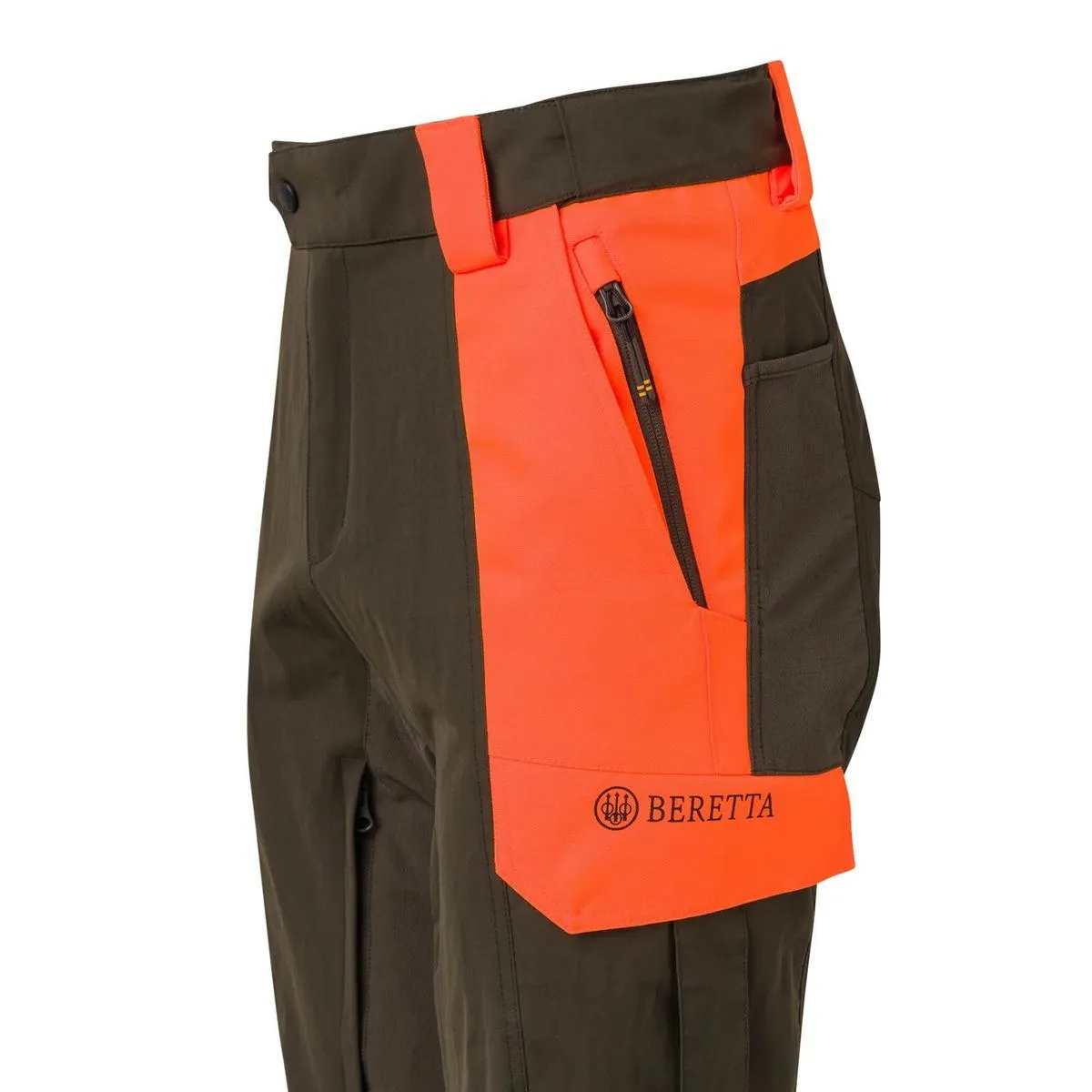 Beretta BALCAN PANTS Brown Bark & Blaze Orange