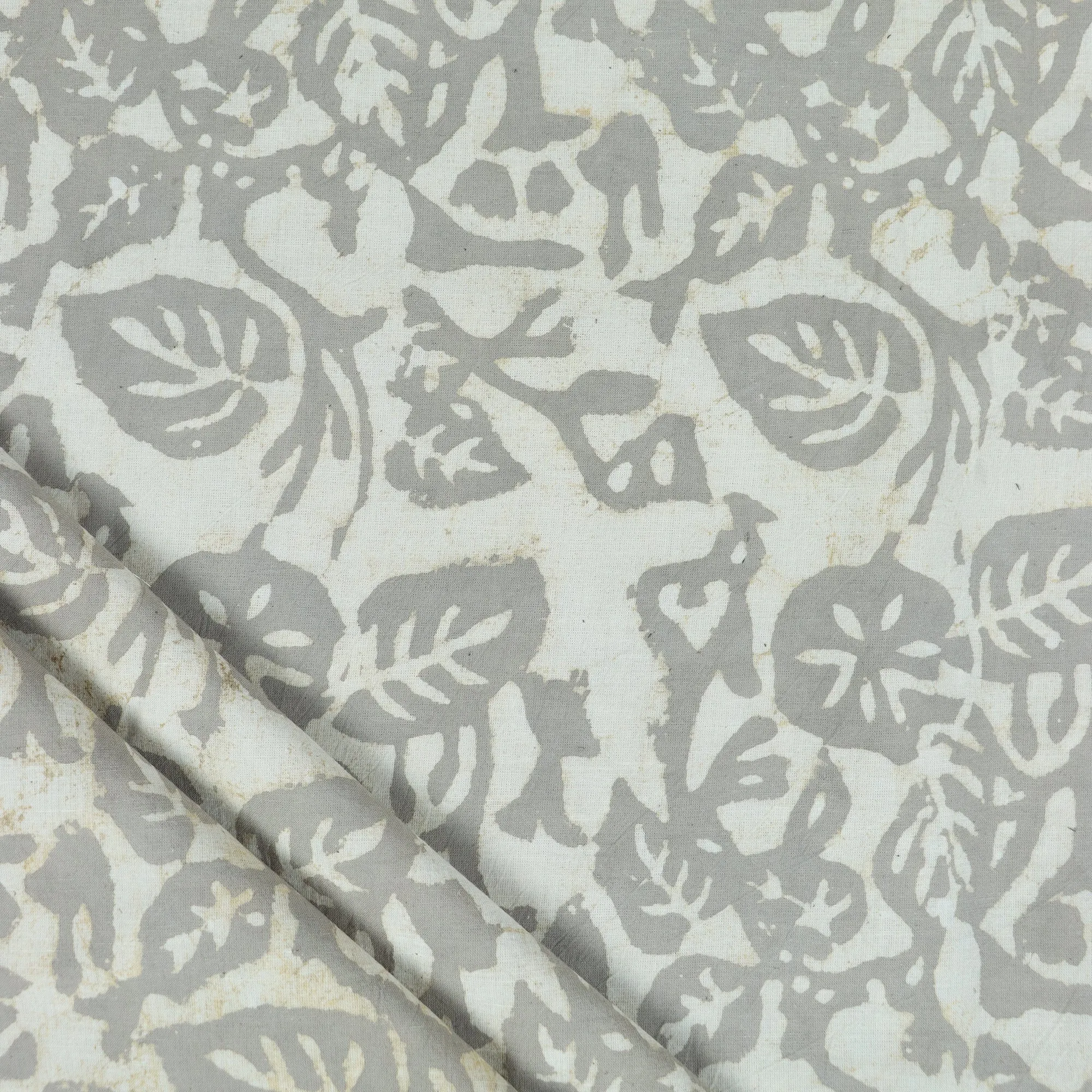 Block Floral Print Cotton Fabric