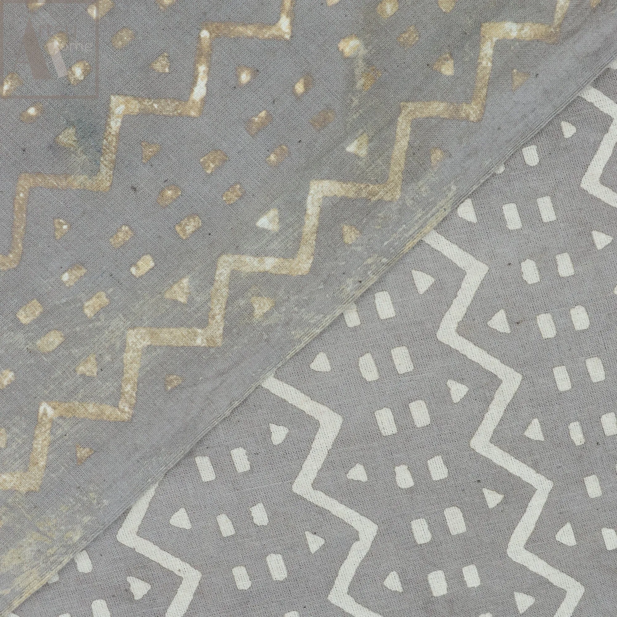 Block Print Dabu Wave Print Soft Cotton Fabric