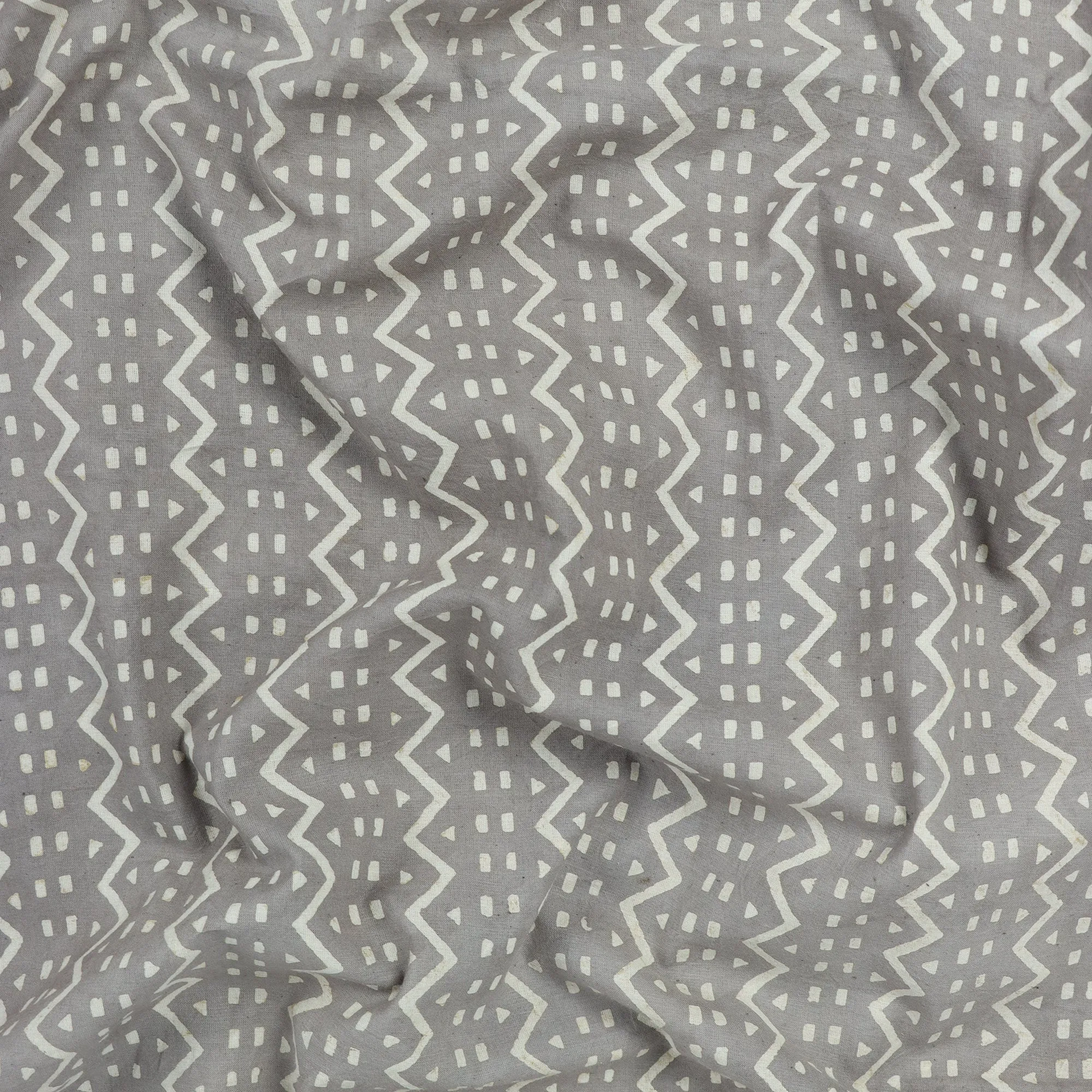 Block Print Dabu Wave Print Soft Cotton Fabric