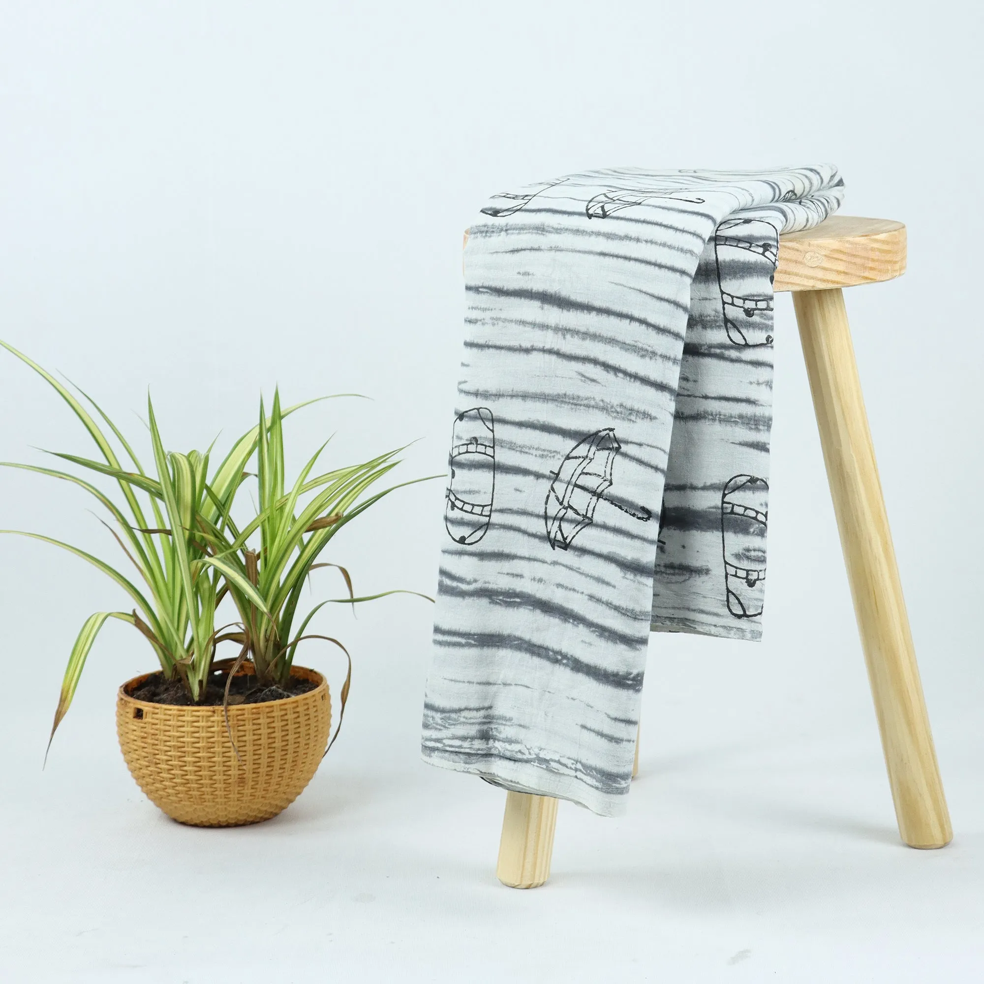 Block Umbrella Printed Cotton Fabric Material
