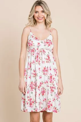 Blue Zone Planet |  Culture Code Full Size Floral Frill Cami Dress