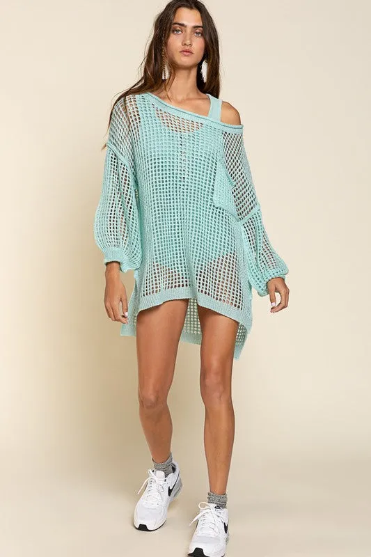 Boho Summer Fishnet Sweater