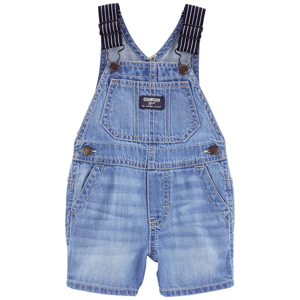Boys' Hickory Stripe Strap Denim Shortalls 1Q891010