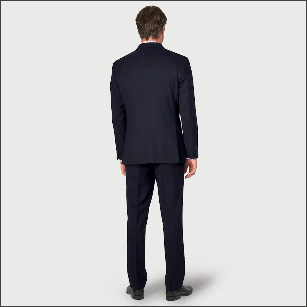Brook Taverner Wells Wool Blend Navy Suit - Waistcoat Optional==