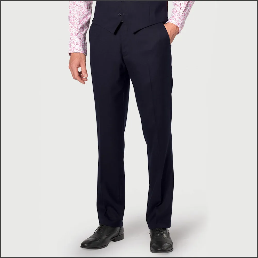 Brook Taverner Wells Wool Blend Navy Suit - Waistcoat Optional==