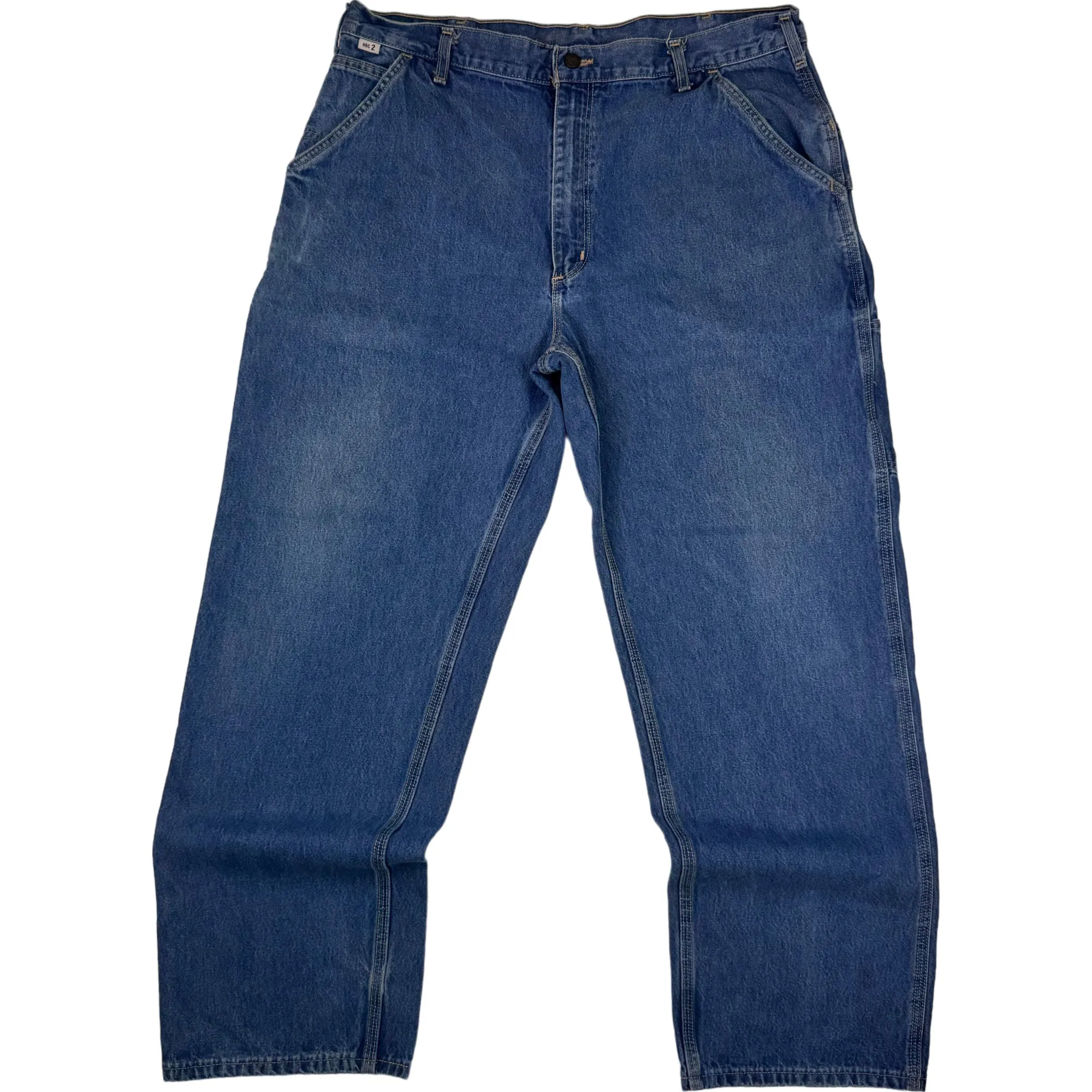 Carhartt Flame Resistant Carpenter Denim Workwear Jeans Blue