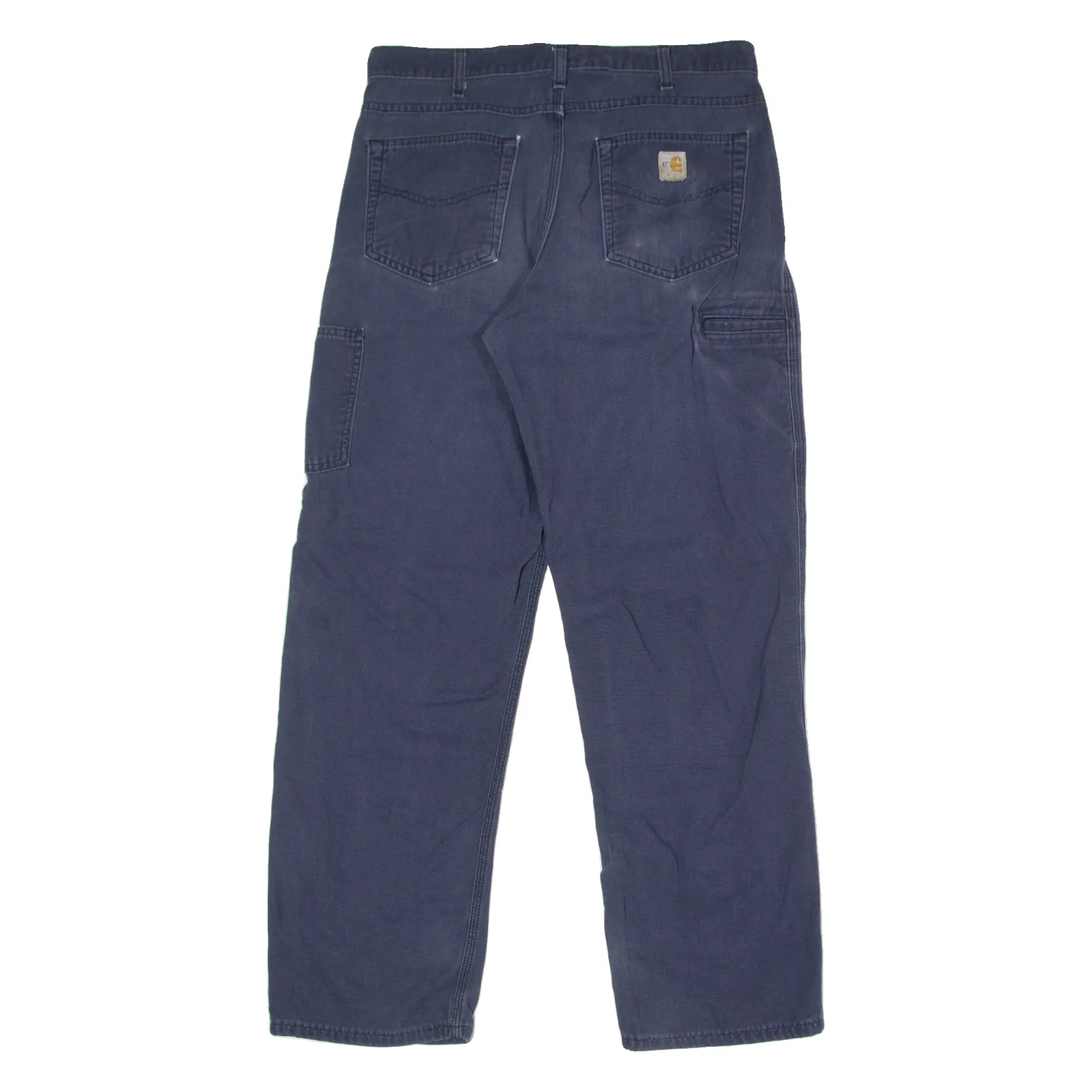 CARHARTT Workwear Mens Canvas Trousers Blue Loose Straight W34 L32