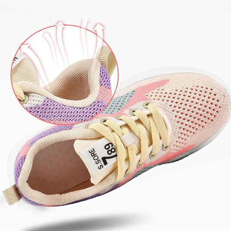 Casual Colorblock Lace-Up Sneakers