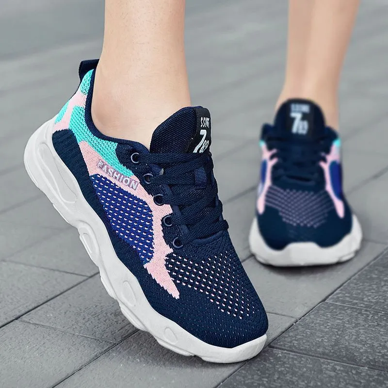 Casual Colorblock Lace-Up Sneakers