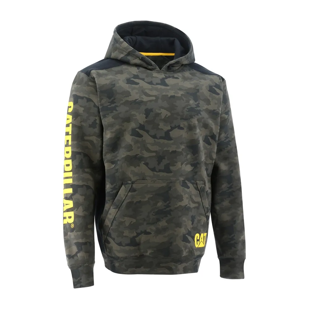Caterpillar Logo Panel Hooded Sweatshirt