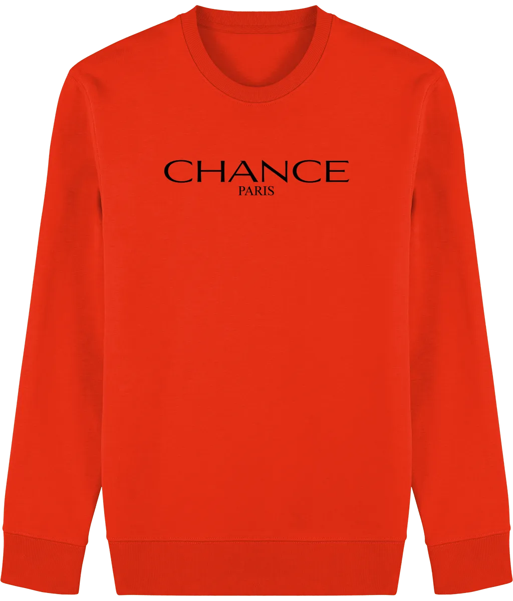 Chance Paris Men Sweatshirt Black Embroidered Logo