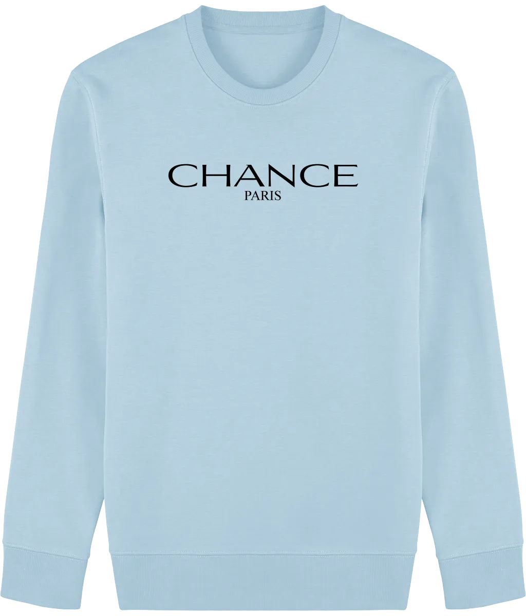 Chance Paris Men Sweatshirt Black Embroidered Logo