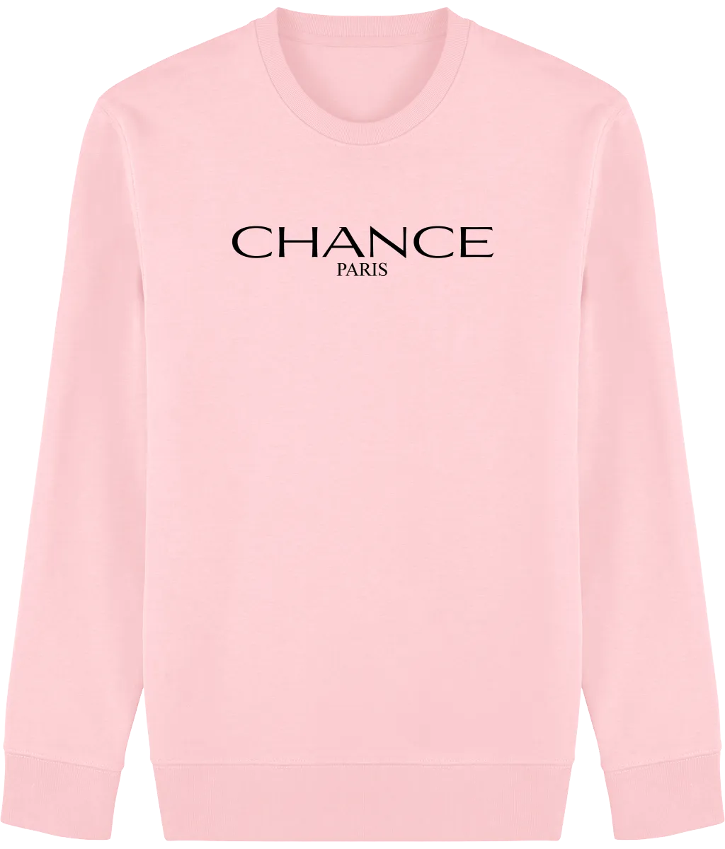 Chance Paris Men Sweatshirt Black Embroidered Logo