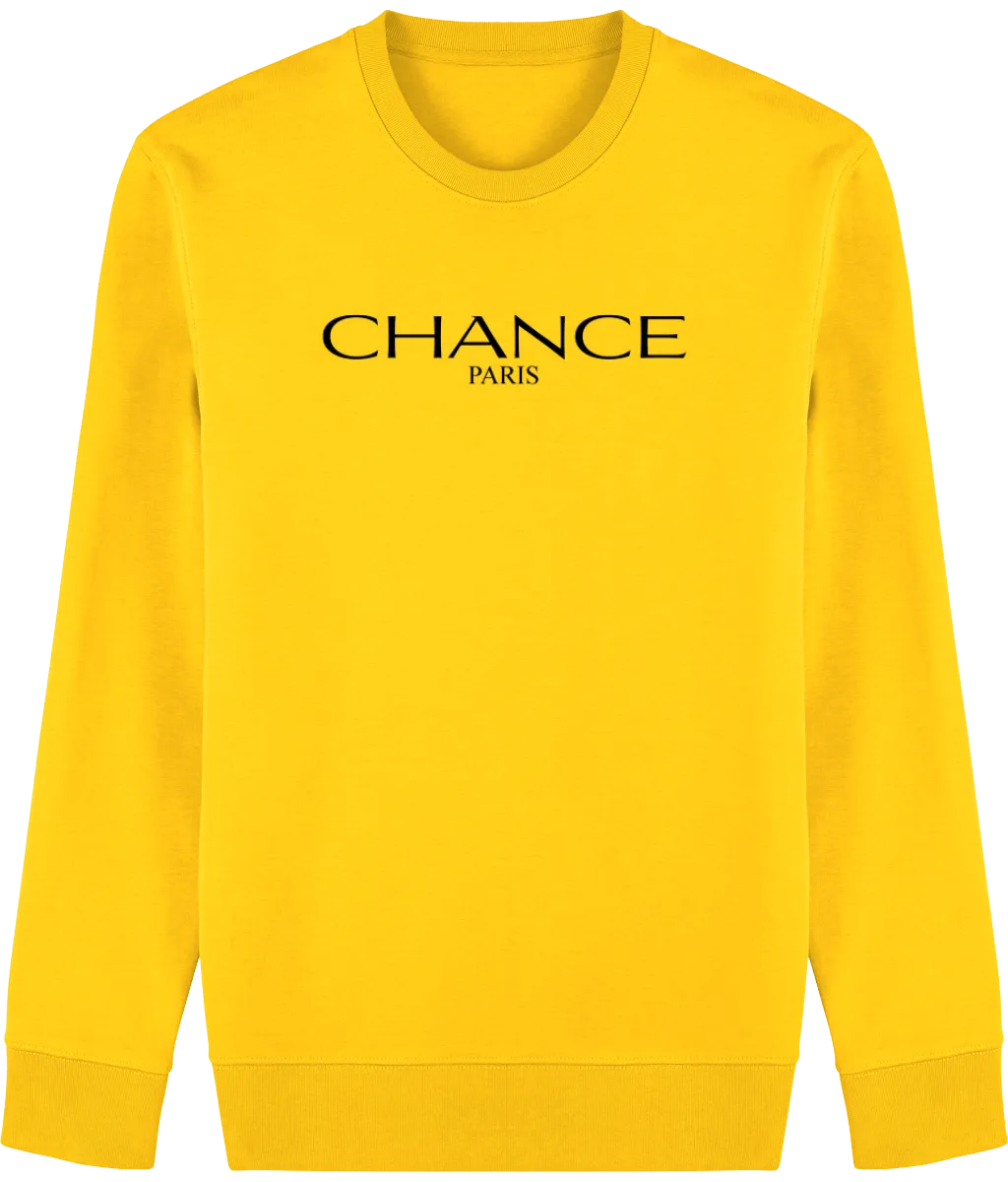 Chance Paris Men Sweatshirt Black Embroidered Logo