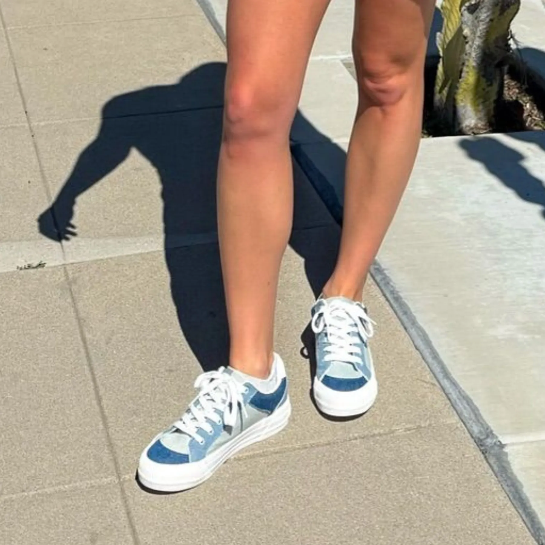 Cheery Blue Color Block Sneaker