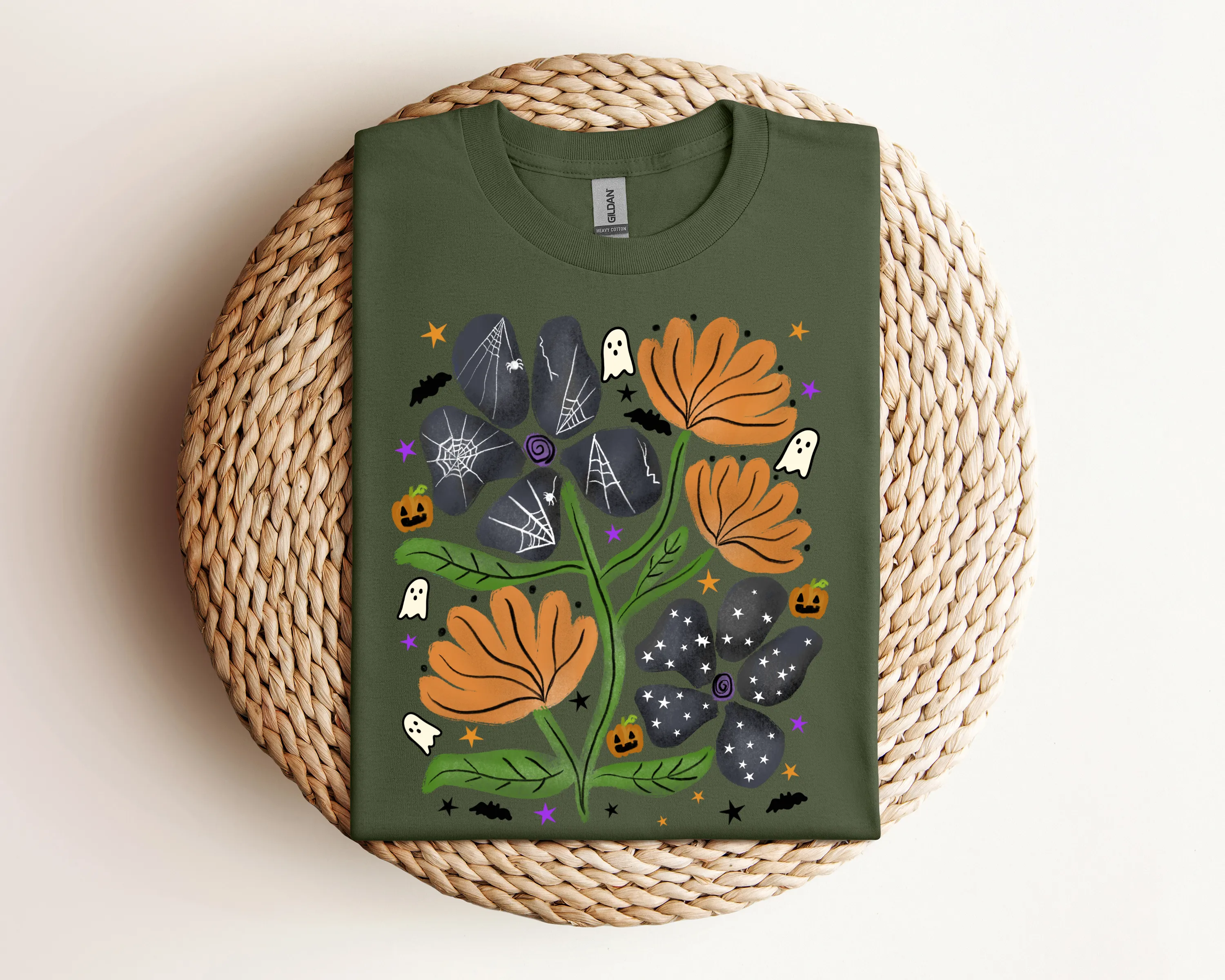 Chic Floral Halloween Tee