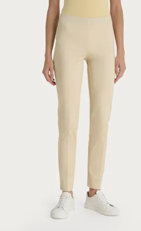 Cigarette Pants with Slits- Wood Ash
