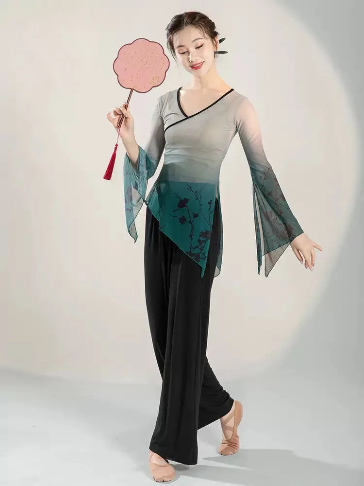 Classical Dance Gauze Costumes Training Clothes Oriental Dance Performance Dance Top