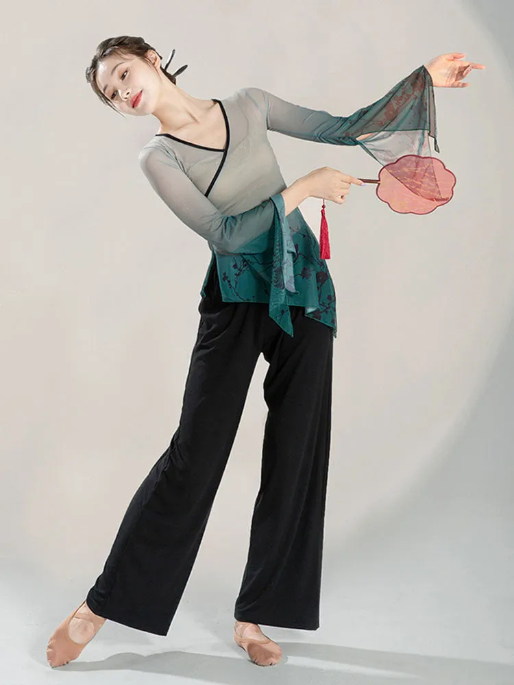 Classical Dance Gauze Costumes Training Clothes Oriental Dance Performance Dance Top