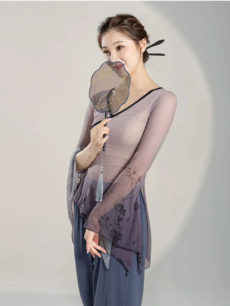 Classical Dance Gauze Costumes Training Clothes Oriental Dance Performance Dance Top