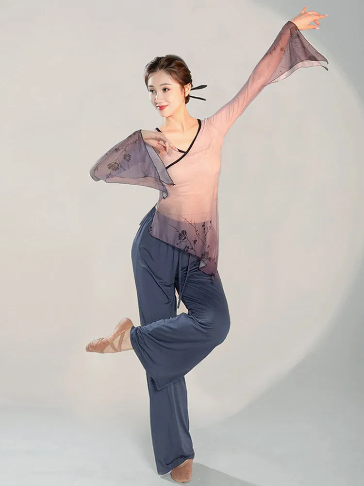 Classical Dance Gauze Costumes Training Clothes Oriental Dance Performance Dance Top