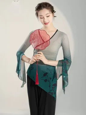 Classical Dance Gauze Costumes Training Clothes Oriental Dance Performance Dance Top