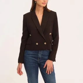 Double Breasted Cropped Blazer