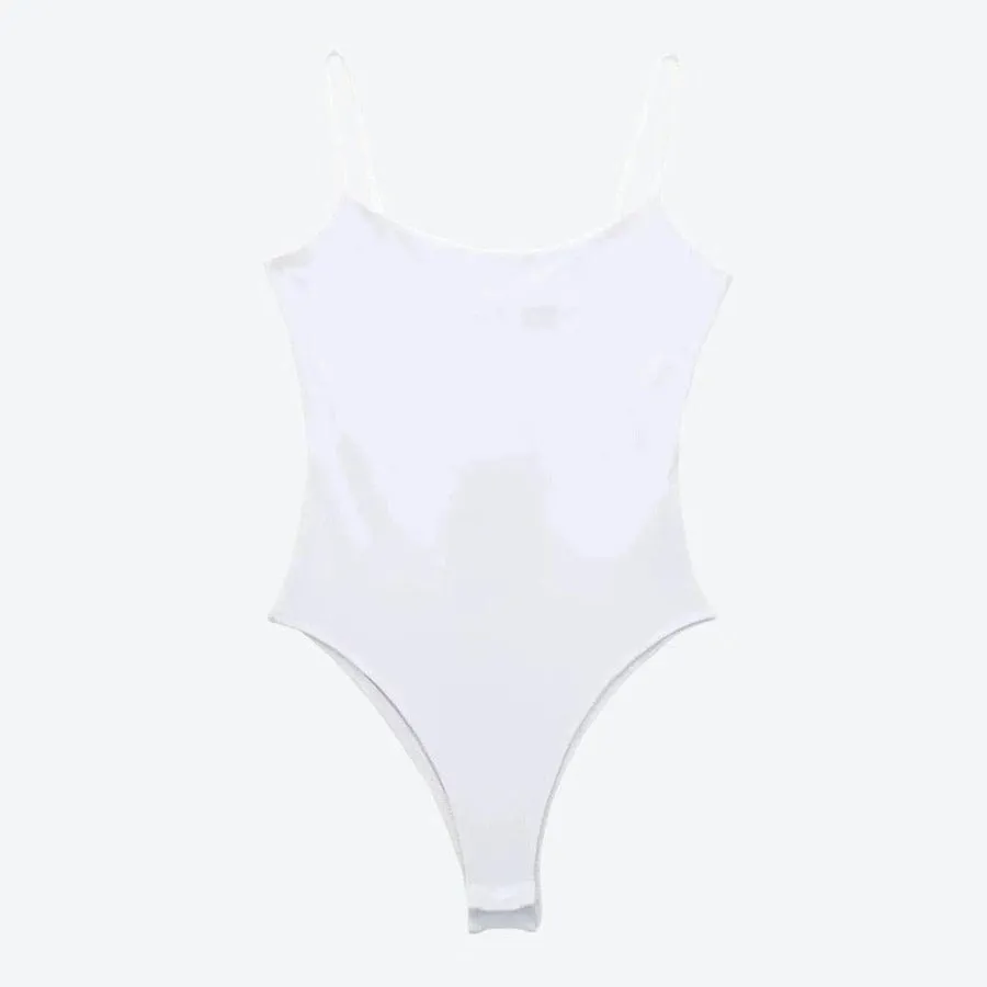Elegant Spaghetti Strap Bodysuits