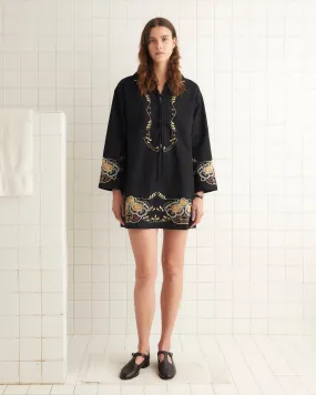Embroidered Corsage Dress