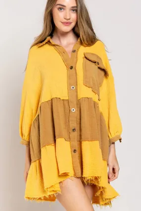 Fall In Colorblock Dress