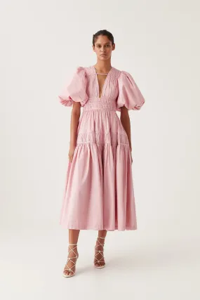 Fallingwater Ruched Midi Dress