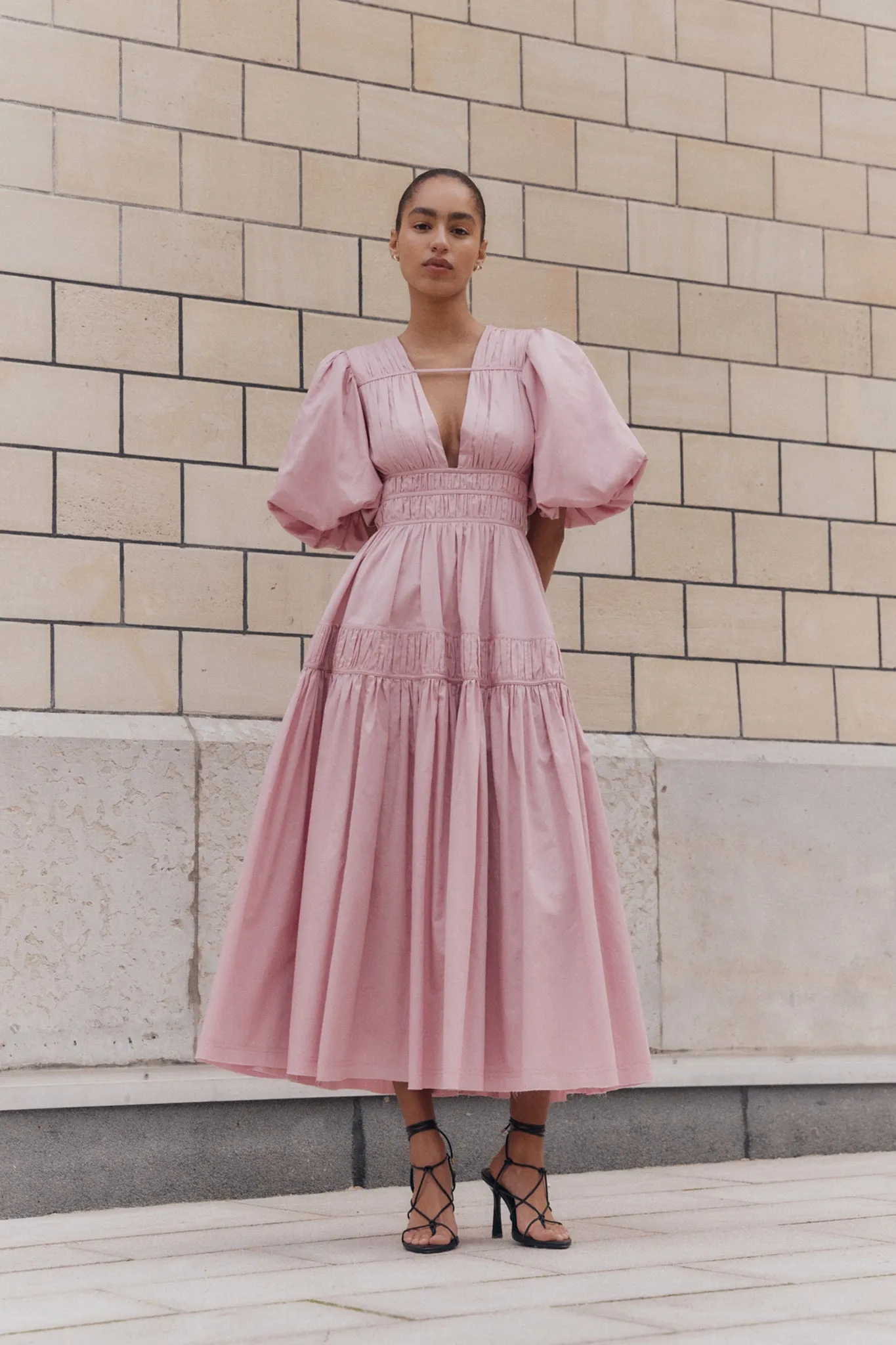 Fallingwater Ruched Midi Dress
