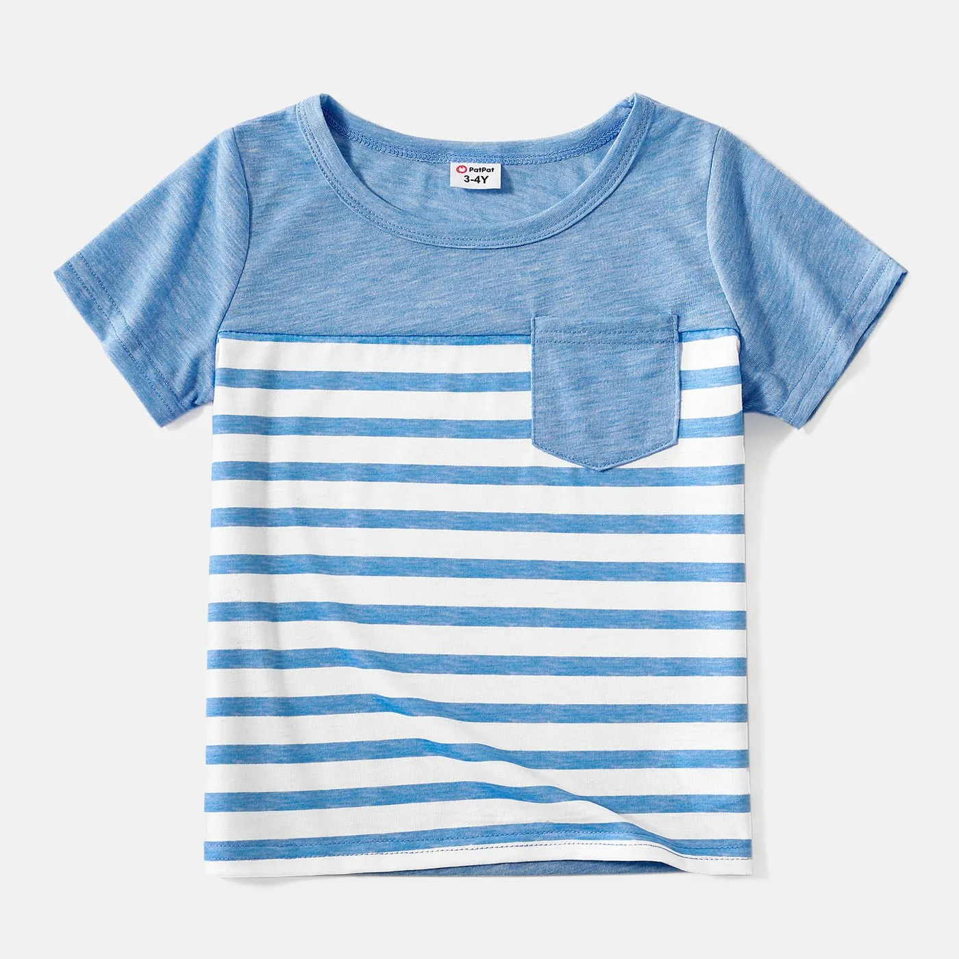 Family Matching Floral Print High Low Hem Flutter-sleeve Spliced Naia? Dresses and Short-sleeve Striped T-shirts Sets
