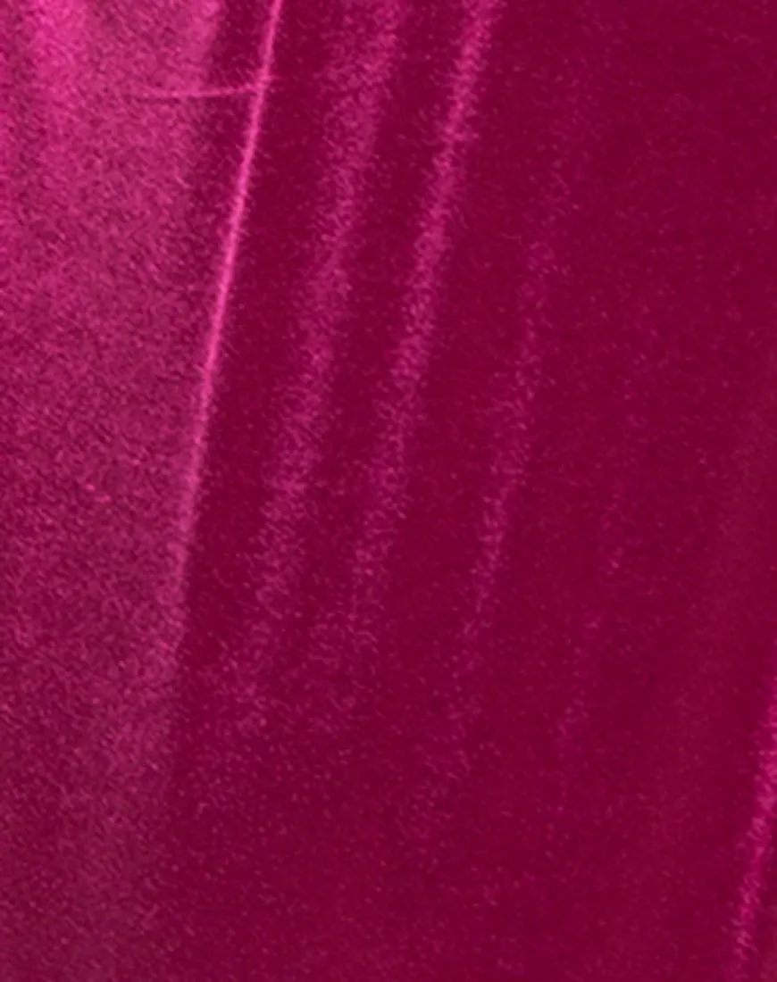 Gaddass Bodice in Shiny Spandex Cerise
