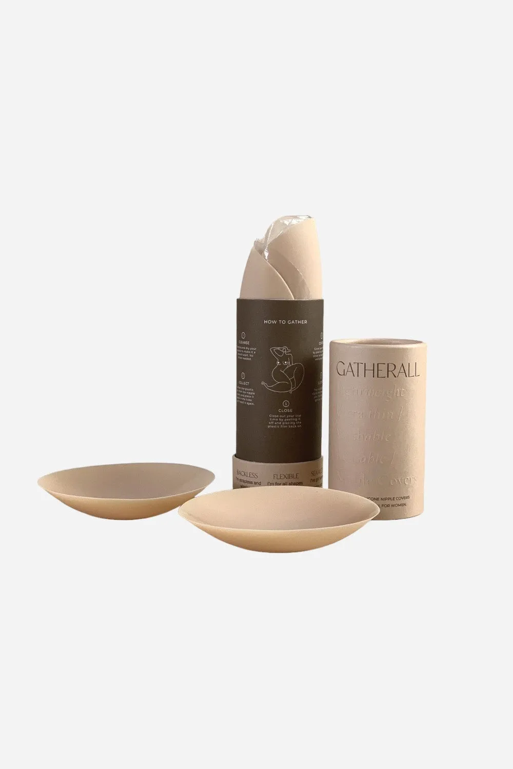 Gatherall Nipple Covers in Cream