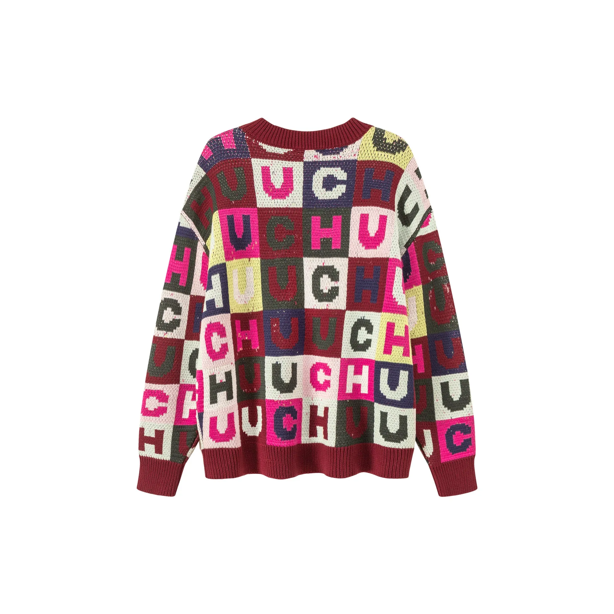 Gotta Let Go Letter Patchwork Sweater