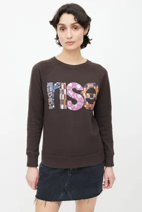 Grey Patchwork Rise Sweater