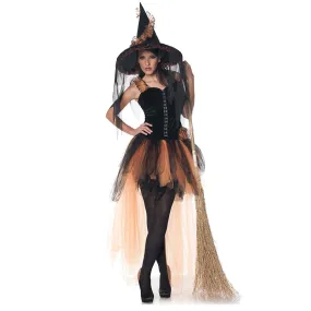 Hallow's Eve Women's Orange & Black Witch Costume #Black