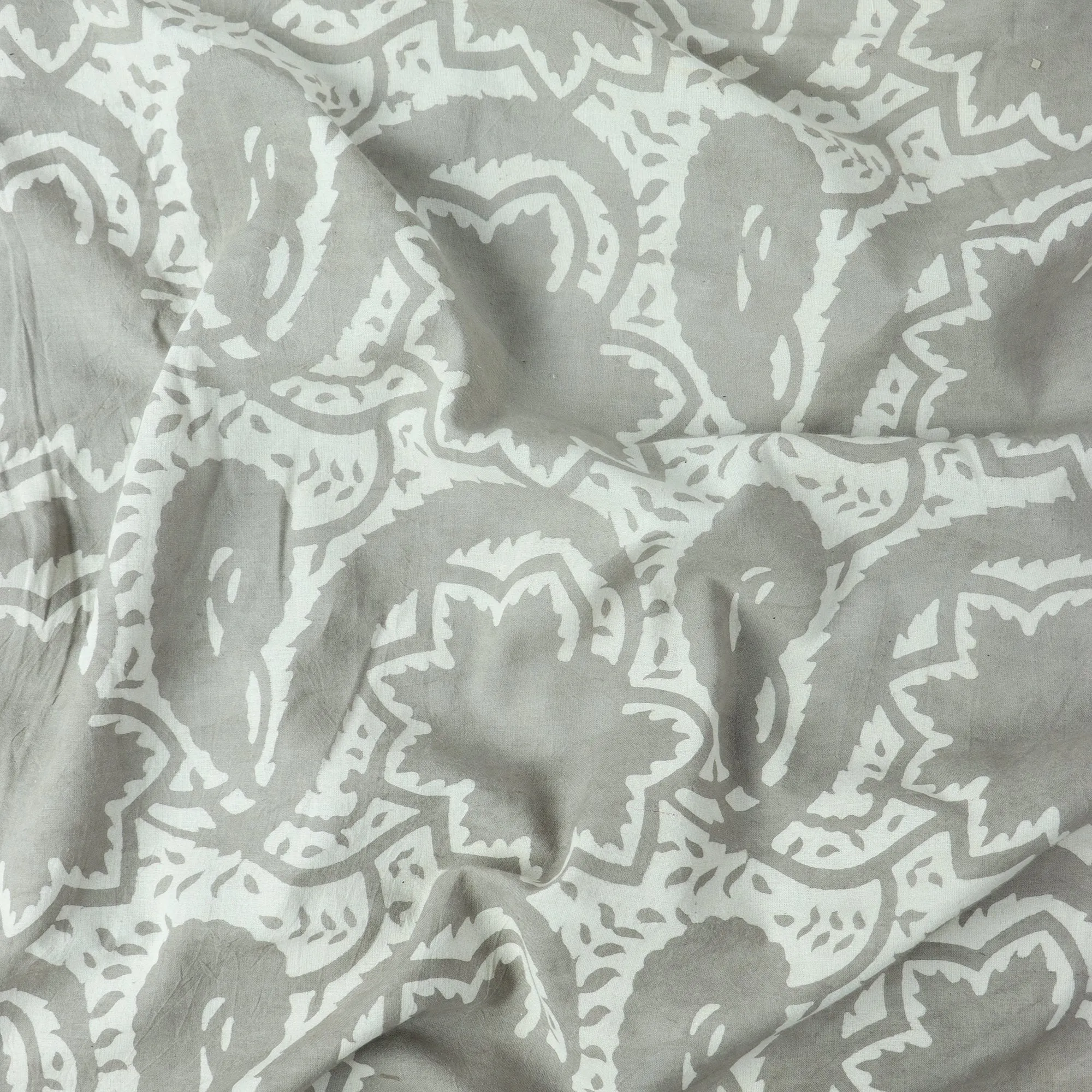 Hand Block Abstract Printed Cotton Fabric